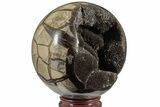 Polished, Septarian Geode Sphere - Madagascar #185662-1
